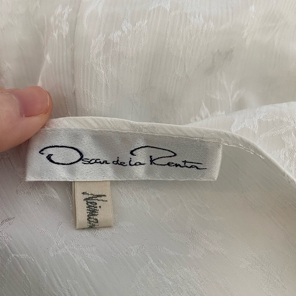 Set of two Oscar de la Renta long nightgowns black and white small - Picture 15 of 15